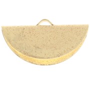 Terminal para apretar media luna diamantado 25x13 mm dorado x1