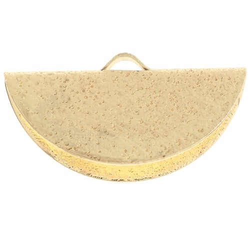 Terminal para apretar media luna diamantado 25x13 mm dorado x1