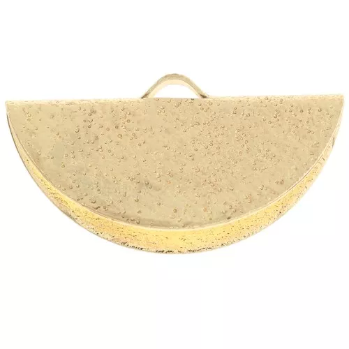 Terminal para apretar media luna diamantado 25x13 mm dorado x1