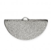 Terminal para apretar media luna diamantado 25x13 mm rodiado x1