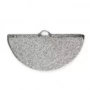 Terminal para apretar media luna diamantado 25x13 mm rodiado x1