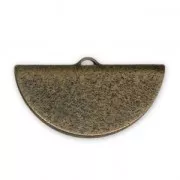 Terminal para apretar media luna diamantado 25x13 mm bronce x1