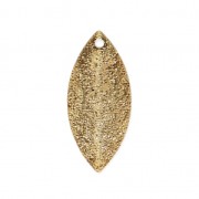 Dijes de metal diamantado navette 18x8 mm dorado dorado x5