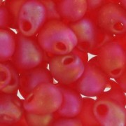 Mini-gotas Miyuki 3.4 mm DP140FR - Mat Tr Red Orange AB x8g