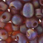 Mini-gotas Miyuki 3.4 mm DP134FR - Mat Tr Dark Topaz AB x8g|raw }}