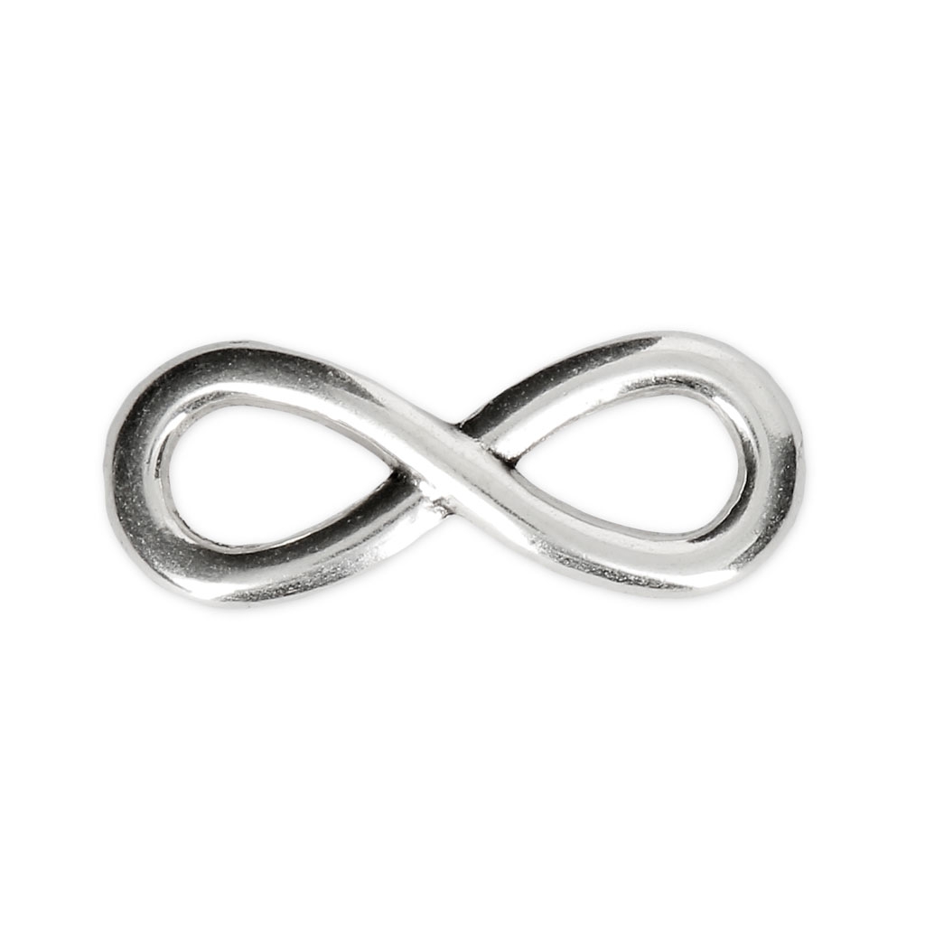 Entrepieza infinito pulsera collar 30x11 mm Chapado Plateado envejecido x 1 - Perles &