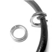 Cierre redondo 20 mm Chapado Plateado envejecido x1