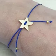 Botón estrella de mer liso 12 mm dorado con oro fino x1