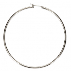 Pendientes aro de metal a decorar 60x1.9 mm Chapado en plata fina x2
