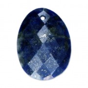 Colgante facetado ovalado 20x15 mm gema natural piedra preciosa Lapis x1|raw }}