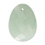 Colgante facetado ovalado 20x15 mm gema natural piedra preciosa Aventurine x1|raw }}