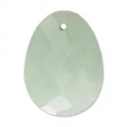 Colgante facetado ovalado 20x15 mm gema natural piedra preciosa Aventurine x1