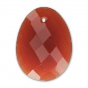 Colgante facetado ovalado 20x15 mm gema natural piedra preciosa Red Agate x1|raw }}