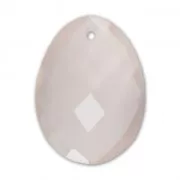 Colgante facetado ovalado 20x15 mm gema natural piedra preciosa Quartz Rosa x1