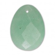 Colgante facetado ovalado 20x15 mm gema natural piedra preciosa Amazonite x1