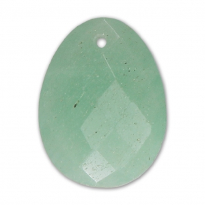 Colgante facetado ovalado 20x15 mm gema natural piedra preciosa Amazonite x1