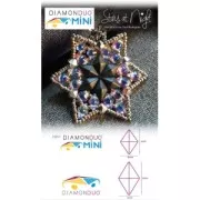 Abalorios de vidrio dos agujeros Mini Diamonduo  4x6 mm Silver Mat x5g