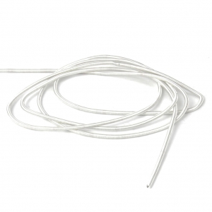 Canutillo para Bordar - para hacer broches & Joyas bordadas 1 mm White Met