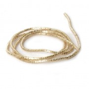 Caña rizada para bordar - Broches y bisutería bordada 1 mm - Oro claro x5g