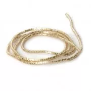 Caña rizada para bordar - Broches y bisutería bordada 1 mm - Oro claro x5g