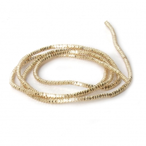 Caña rizada para bordar - Broches y bisutería bordada 1 mm - Oro claro x5g