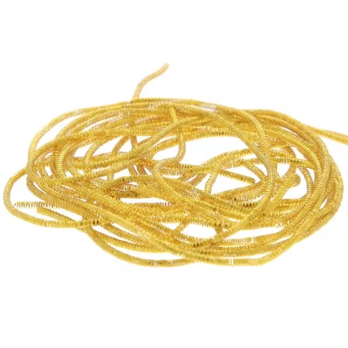 Caña rizada para bordar - Broches y bisutería bordada 1 mm - Oro oscuro x5g