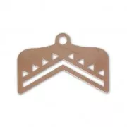 Terminal para tejido de cuentas Miyuki 11/0 Perles & co 18 mm dorado rosa