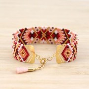 Terminal para tejido de cuentas Miyuki 11/0 Perles & co 18 mm dorado rosa