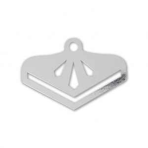 Terminal para tejido de cuentas Miyuki 11/0 Perles & co 18 mm plateado