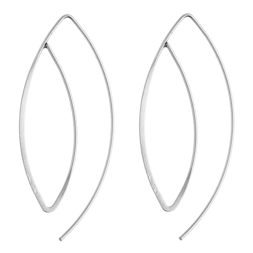 Grandes Ganchos para pendientes design 43 mm Chapa de plata fina envejecida x2