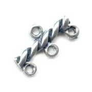 Separadores 3 vías plateado antiguo 20x10 mm x4