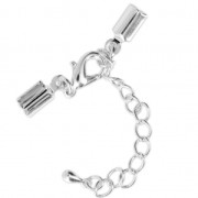 Cierre mosquetón con terminal para apretar para un cordón de 4 mm|raw }}