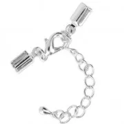 Cierre mosquetón con terminal para apretar para un cordón de 4 mm