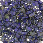 Miyuki Half Tila Beads 5x2.3x1.9 mm HTL-4518 - Opaque Cobalt Picasso x10g|raw }}