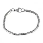 Pulsera malla serpentina 17.5 cm de Acero Inox x1