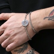 Pulsera malla serpentina 17.5 cm de Acero Inox x1