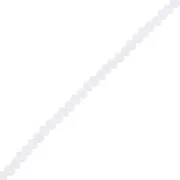 Cuentas facetadas redondas - aplanadas redondas - 4,5x3,5 mm Blanco Opaco x34cm