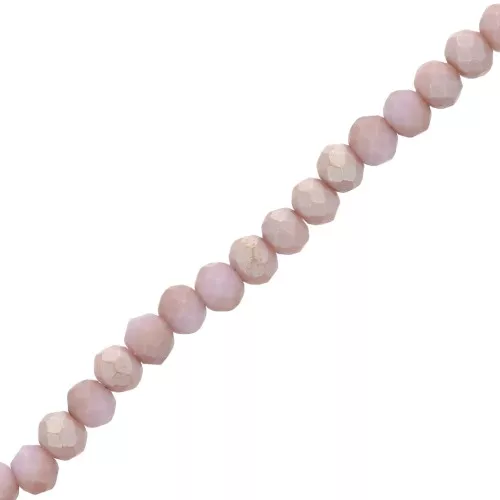 Cuentas facetadas redondas - Redonda aplanada 3.5x3mm Violeta Medio Esmerilado x35cm