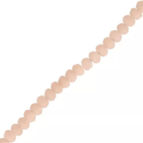 Redondas planas facetadas 3x2 mm Almond Frosted x38cm