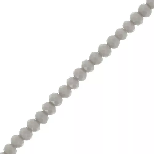Redondas planas facetadas 3x2 mm Grey x40cm