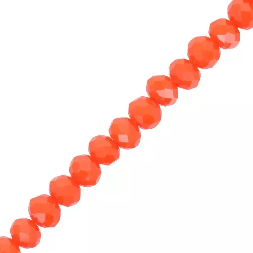 Redondas planas facetadas 6x4.5 mm Light Coral x40cm