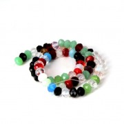 Redondas planas facetadas 8x6 mm Multicolore x40cm