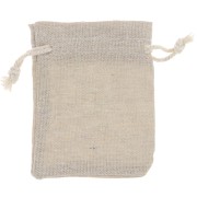 Bolsa de lino para joyas 80x100 mm - Beige x1|raw }}