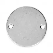 Entrepieza redonda 2 agujeros para pulsera 20 mm en De Acero Inox x1