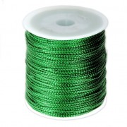 Bobina de hilo de poliéster 1 mm Verde metalizado x 100 m