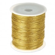 Bobina de hilo de poliéster 1 mm Dorado metalizado x 100 m|raw }}