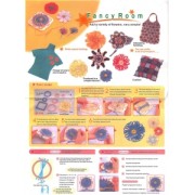 Set para hacer pompones con forma de flor x1