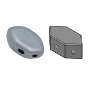 Cuentas de vidrio Paros® de Puca® 7x4 mm Opaque Blue Ceramic Look x10g|raw }}