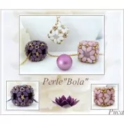 Cuentas de vidrio Paros® de Puca® 7x4 mm Opaque Luster Amethyst x10g