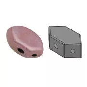 Cuentas de vidrio Paros® de Puca® 7x4 mm Opaque Lilas Ceramic Look x10g